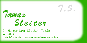 tamas sleiter business card